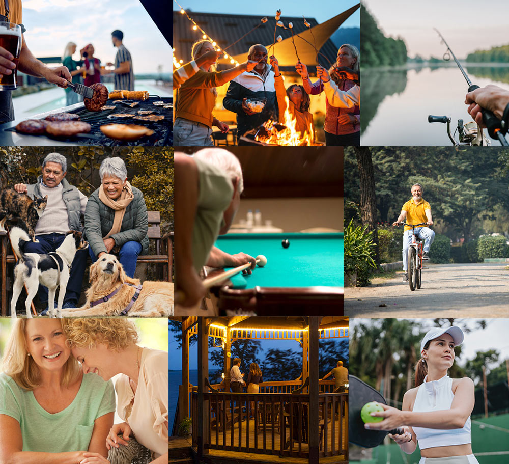 Collage of Amenities at The Cottages