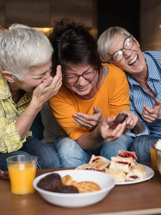 Three Ladies Laughing in 55+ Community
